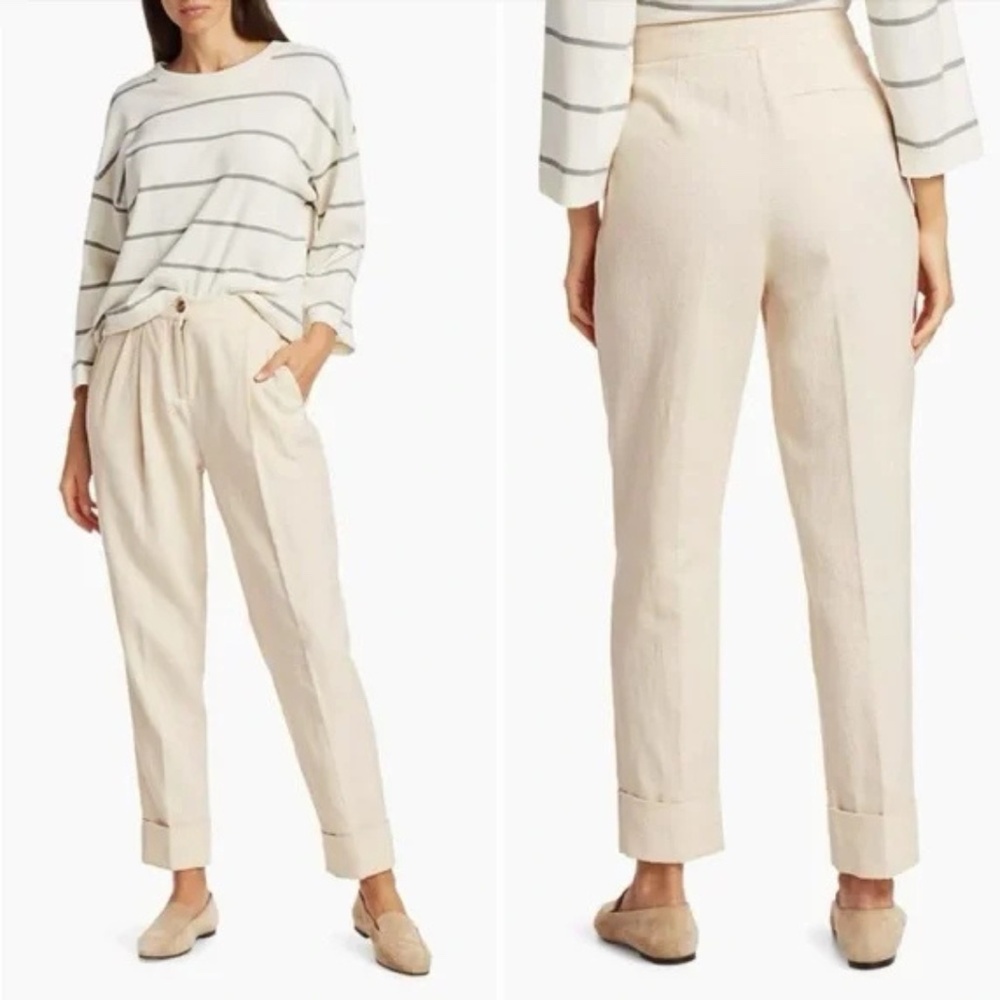 ATM Cotton Linen Pleated Trousers